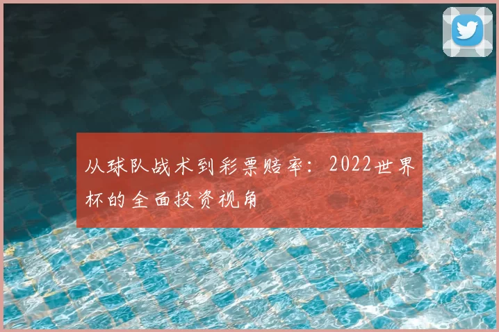 从球队战术到彩票赔率:2022世界杯的全面投资视角