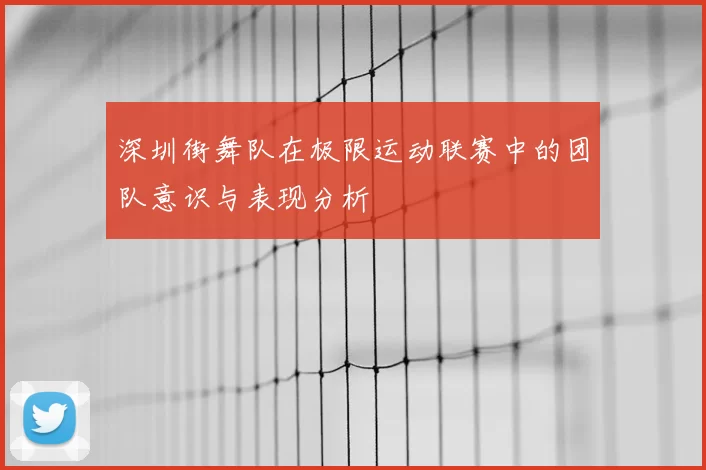 深圳街舞队在极限运动联赛中的团队意识与表现分析